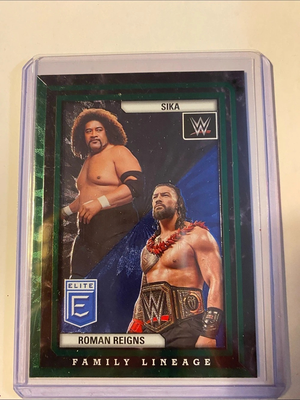 Panini 2023 Panini Donruss Elite WWE Family Lineage Sika / Roman Reigns #3 Green